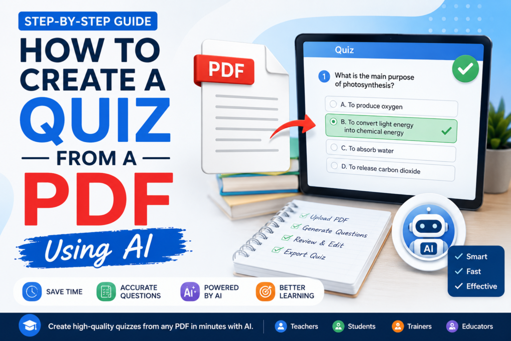 How to create a quiz from a PDF using AI tools