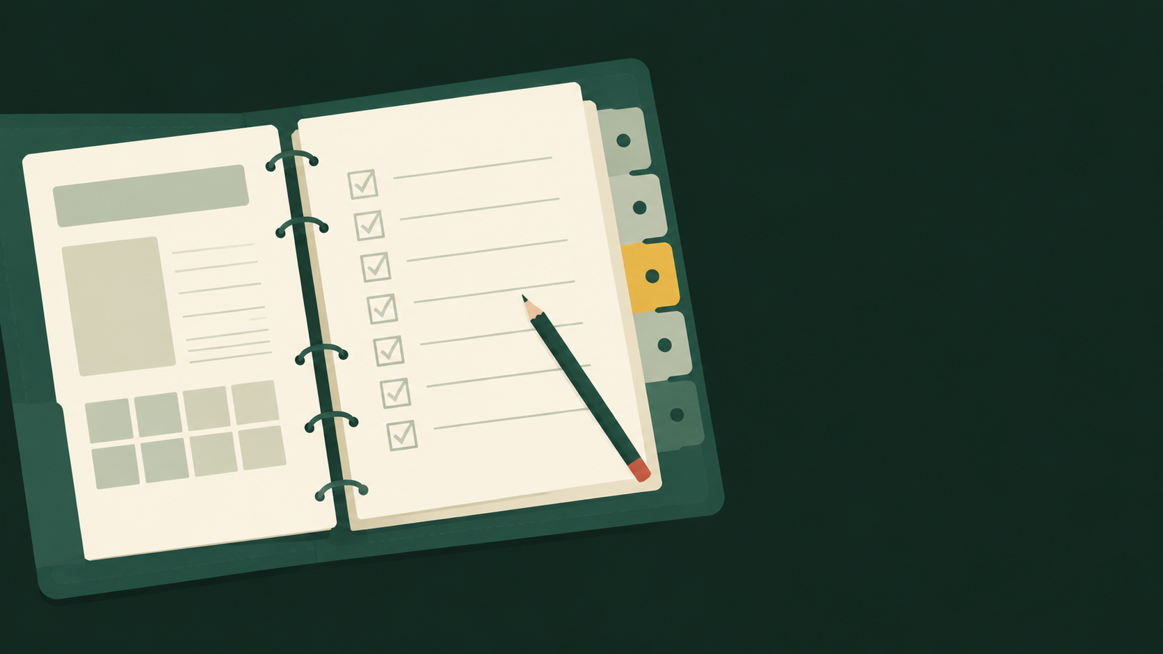 AI unit plan generator for teachers — planning binder illustration